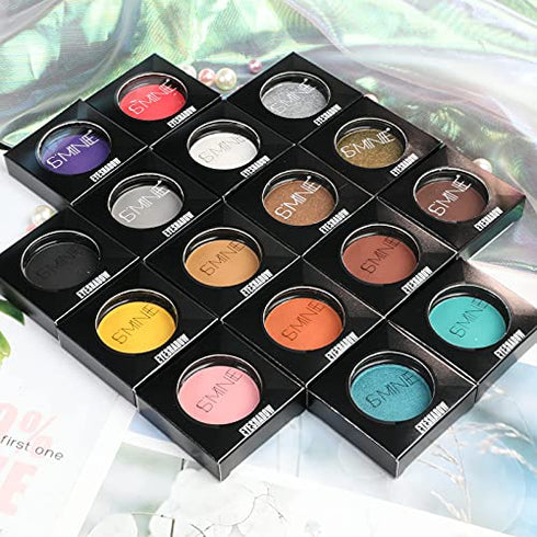 ISMINE Single Eyeshadow Powder Palette, Matte Light Pink, High Pigment, Longwear Single Eye Makeup for Day & Night
