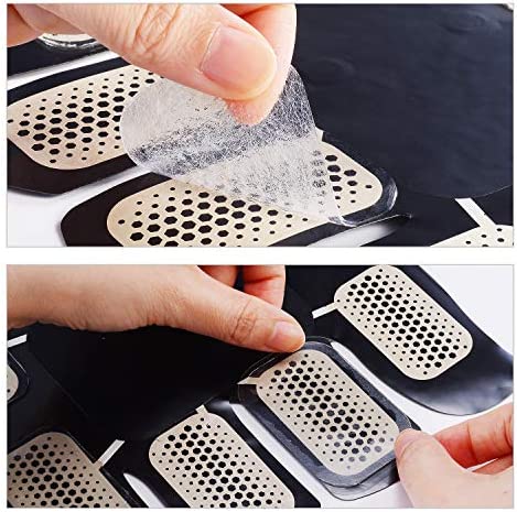 UYGHHK 50 Pcs/25 Pack Gel Pads for Abs Stimulator Ab Trainer Replacement Gel Sheet for EMS AB Stimulator Gel Pad for All Abdominal Belts Muscle Stimulator Ab Toner