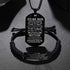 Son Gift Personalized Braided Bracelet from Mom and Dad with Dog Tag Necklace You Will Never Lose Birthday Graduation Valentines Gifts Black Stainless Steel