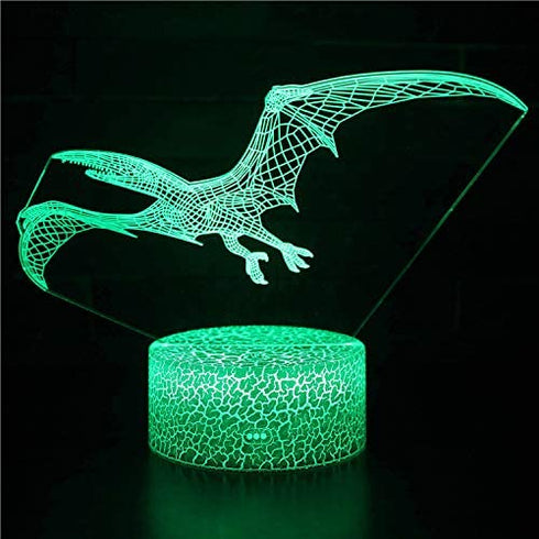 4 PCS 3D Dinosaur Night Light, 3D Dinosaur Lamp, 16 Color Changing Night Lights, Remote Control Animal Toys Night Light, Bedroom Home for Boys Girls and Kids Birthday Xmas Gift BLUELAMP 8503