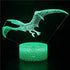 4 PCS 3D Dinosaur Night Light, 3D Dinosaur Lamp, 16 Color Changing Night Lights, Remote Control Animal Toys Night Light, Bedroom Home for Boys Girls and Kids Birthday Xmas Gift BLUELAMP 8503