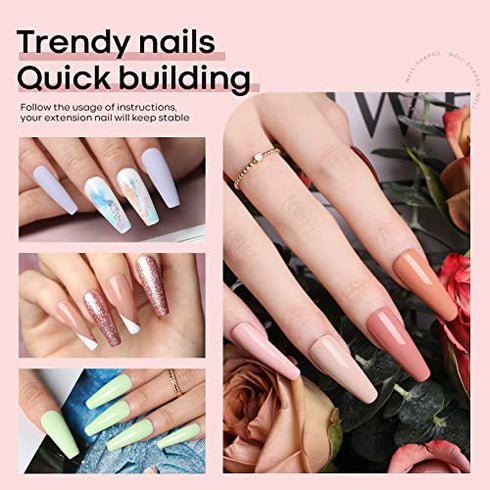Modelones 600pcs Coffin Nails Fake Nail Tips Clear Full Cover Acrylic False Nails Extension Professional Manicure Tool for Nail Salons and DIY Nail Art 10 Sizes