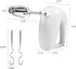 2022 Hand Mixer Electric, 5 Speeds Selection Portable Handheld Kitchen Whisk, Lightweight Powerful Handheld Electric Mixer Stainless Steel Egg Whisk with 2 Beaters & 2 Dough Hooks for Cake, Baking, Cooking