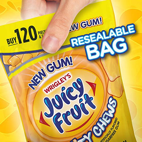 Juicy Fruit, Fruity Sugarfree Chewing Gum, 120 ct