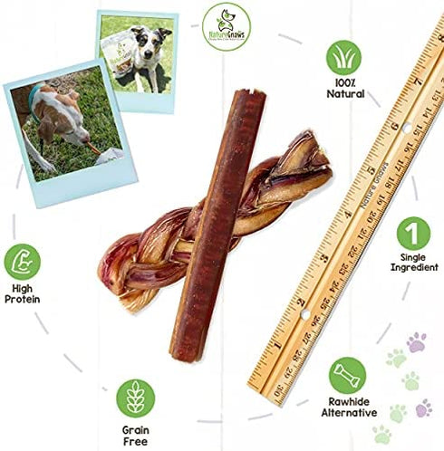 Nature Gnaws Bully Sticks Combo Pack - Premium Natural Beef Dental Bones - Long Lasting Dog Chew Treats for Aggressive Chewers - Rawhide Free