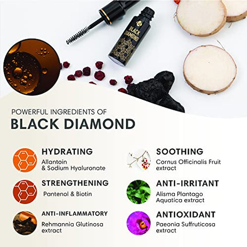 BL Lashes Eyelash Black Diamond / Crystal Drop eyelash mascara brush Overnighter coating sealant | Protective topcoat for long-lasting eyelash extensions | Longer Retention- 7 ml/ 0.24 fl Oz (Black)