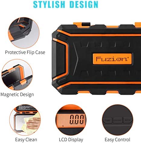 Fuzion Digital Pocket Scale, 200g x 0.01g Jewelry Gram Scale, 6 Units Conversion Mini Scale with LCD Display, Tare Function for Food, Jewelry, Medicine, Coffee ( Battery Included )