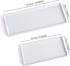 AUXSOUL Bathroom Tray, 2 Pack Ceramic Vanity Trays, Sink Storage Bathtub Tray Organizer Rectangular Cosmetics Holder for Tissues, Candles, Towel, Soap, Countertop, Towel, Plant, Jewelry(White)