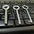 QOFOWIN 5/32” Standard Hex Dogging Key with Full Loop, Allen Wrench Door Key for Push Bar Panic Exit Devices, Solid Metal - 10 Packs.(5/32, silver)