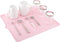 Nuovoware Silicone Dish Drying Mat, 16" x 14" Large Mat, Pink Kitchen Accessories, Easy Clean Dishwasher Safe Heat-Resistant Countertop Protection Trivet Multifunctional Kitchen Heat Proof Mat - Pink