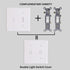 Toggle Light Switch Cover Double Switch Plate Covers 2-Gang Decorator Wall Plate Dual Switch Faceplate, White (4-Pack)