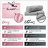 THE PERFECT HAIRCARE Ultra-Fine Microfiber Hair Towel Wrap & Wet/Dry Detangling Hair Brush Anti-Frizz Turban for Curly or Wavy Haired Women Girls & Kids - Quick Drying - Good for Travel (Pink)