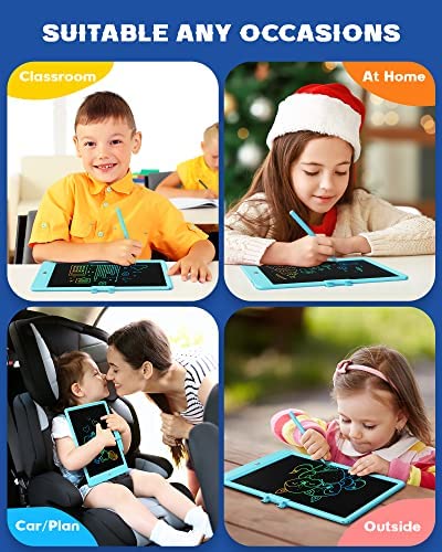 Bravokids Toys for 3-6 Years Old Girls Boys, LCD Writing Tablet 10 Inch Doodle Board, Electronic Drawing Tablet Drawing Pads, Educational Birthday Gift for 3 4 5 6 7 8 Years Old Kids Toddler (Blue)