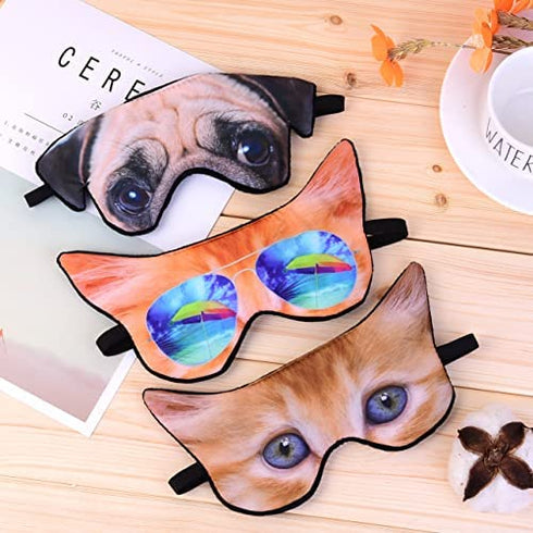 HXINFU 3d Eye Mask For Sleeping Women Travel Home Office Eye light cover Sleeping Blindfold Funny
