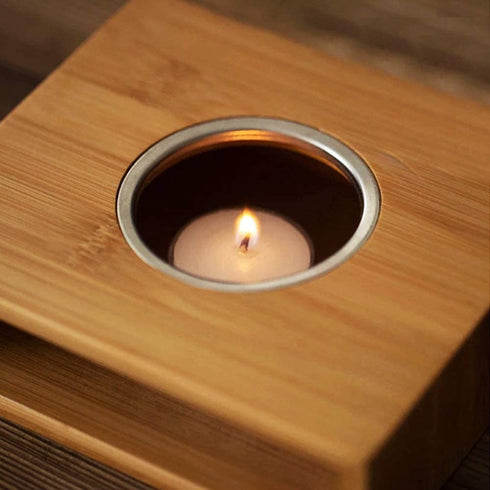 Household Bamboo Teapot Heating Warmer Base Warmer Candle Heating Device Warm Stove Teaware Accessories for Home Warmer