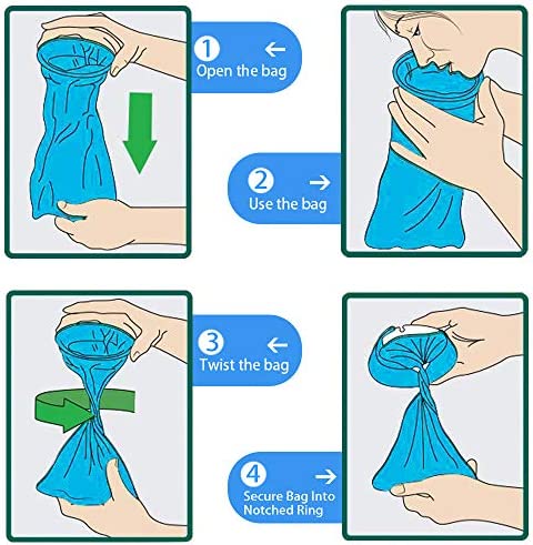 YGDZ Vomit Bags Disposable, 15 Pack Barf Bags Throw Up Emesis Bags Puke Nausea Bags for Travel Motion Sickness, Car & Aircraft, Kids,1000ml