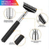 Oversized Portable Extendable Back Scratcher, Upgraded Metal Stainless Steel Telescoping Back Scratcher Tool with Canvas Carrying Bag (Black)