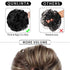 Qunlinta Messy Bun Hair Piece, Hair Bun Thick Updo Scrunchies Hair Extensions Ponytail Hair Pieces for Women Girls Light Brown Mix Ash Blonde