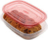 Rubbermaid TakeAlongs Rectangle Food Storage Container, 4 Cup, Tint Chili, 3 Count