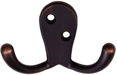 Design House 207738 Double Hook 5 Pack Oil Rubbed Bronze