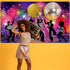 70s 80s 90s Disco Party Backdrop Retro Disco Party Decorations Disco Fever Dancers Backdrop for Let's Glow Crazy Theme Party Neon Night Birthday Photography Photo Booth Background 72.8 x 43.3 Inch