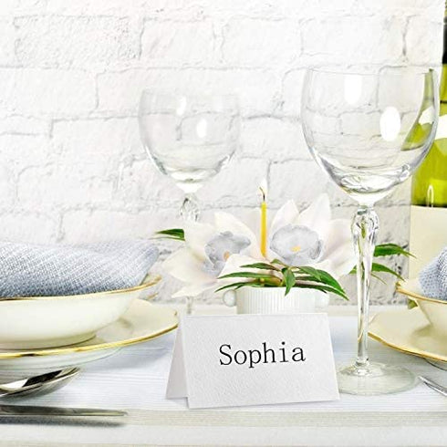 Toncoo 100Pcs Premium Place Cards, Blank Small Table Cards, 2" x 3.5" Escort Cards, Name Cards, Wedding Place Cards for Wedding, Table, Dinner Parties, Seating Cards