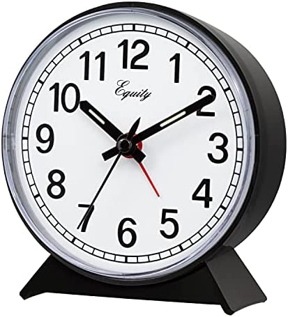 Equity by La Crosse 14075 Black Analog Wind-Up Alarm Clock