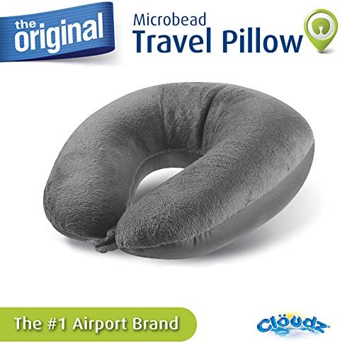 Cloudz Microbead Travel Neck Pillow - Grey