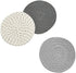 Potholders Set Trivets Set 100% Pure Cotton Thread Weave Hot Pot Holders Set (Set of 3) Stylish Coasters, Hot Pads, Hot Mats,Spoon Rest For Cooking and Baking by Diameter 7 Inches (Gray)