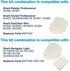 HQRP 2-pack Foam & Felt Filter Kit Compatible with Shark Navigator NV100, NV100 26, NV105, NV106, UV300, UV300 26 Upright Vacuum Cleaner, Replacement parts XFF450, XFL100