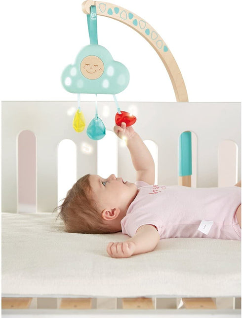 Hape Baby Crib Mobile Toy with Lights & Relaxing Songs| 10 Types of Soothing Sleep Sound for Crib Mobile| Adjustable Night Light for Baby from Birth and Up