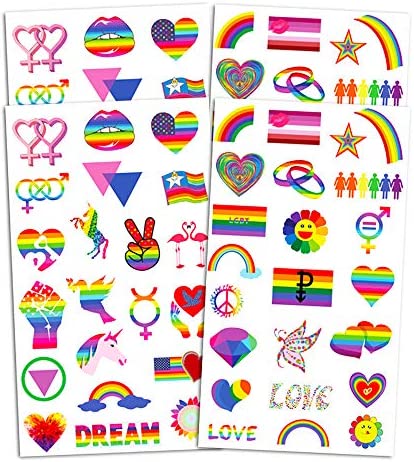 Gay Pride Stickers ~ Gay Lesbian LGBT+ Rainbow Flag Variety Sticker Pack ~ Over 170 Pride Stickers