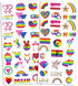 Gay Pride Stickers ~ Gay Lesbian LGBT+ Rainbow Flag Variety Sticker Pack ~ Over 170 Pride Stickers