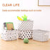 AARAINBOW 3 Packs Storage Basket Bins Canvas Mini Storage Cubes Storage Basket for Makeup, Toys Liners, Books Storage Baskets with Handles for Shelves & Desks (3 Star)