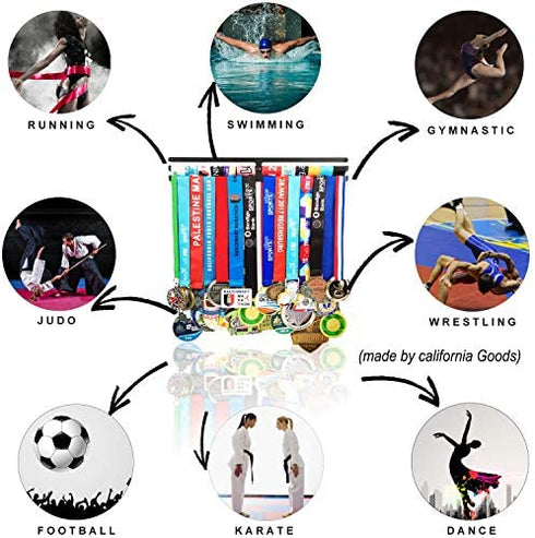 Medal Hanger Awards Holder Display Rack for Sports Medals Use for All Sports Black Steel Medal Hanger Holder,Race Medal Display Holder,Running medal hangers,hanger formedals,BLACK KINGS