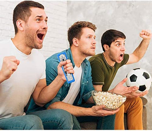 2 Pack Protective Case for DirecTV RC66RX Remote Control, Silicone Cover Shock Proof Remote Controller Skin Sleeve Replacement Protector Compatible with DirecTV RC64 RC65 RC66 IR/RF Remote-Red,Blue