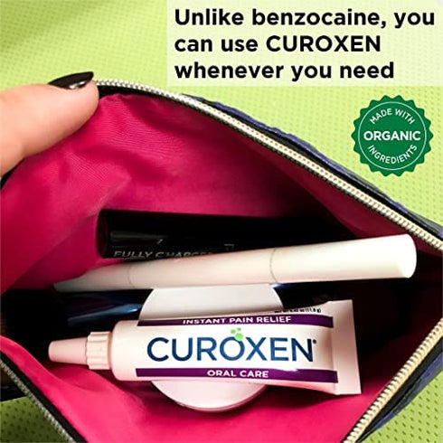 CUROXEN Mouth Sore Relief, Made with All-Natural Ingredients Including Olive Oil, Calendula, Beeswax, Clove Essential Oil, and Cinnamon Oil, Gluten-Free - 0.42 oz