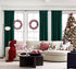 Pompom Green Full Blackout Curtains for Bedroom Living Room 63 inch Thermal Insulated Window Curtain Panels for Chrismas Décor 50" w x2 Panels Rod Pocket