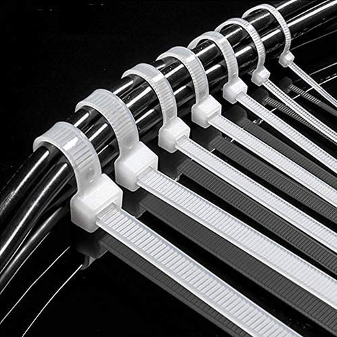 Zcpotizi Clear Zip Ties 6 Inch White Small Nylon Cable Ties Wire Ties Zipties Self-Locking for Fence Plants Wreath Crafts Christmas Gifts for Garden Office Use 100 Pack
