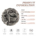FESHFEN Messy Bun Hair Piece Large Gray Hair Bun Scrunchies Extensions Synthetic Salt and Pepper Easy Bun Tousled Updo Grey Hairpieces for Women Girls