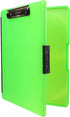 Dexas 3517-807 Slimcase 2 Storage Clipboard with Side Opening, Neon Green