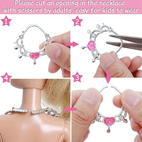 43Pcs Doll Clothes and Accessories Pack Including 10 Mini Dresses 3 Handmade Fashion Clothing Outfits Sets 10 Shoes 20 Cute Doll Accessories for 11.5 inch Girl Doll