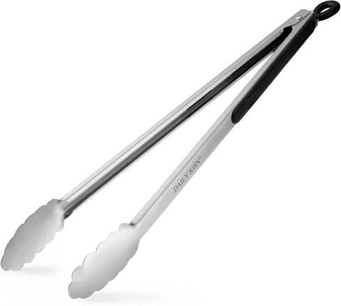 Grill Tongs, 17 Inch Extra Long Kitchen Tongs, Premium Stainless Steel Tongs for Cooking, Grilling, Barbecue/BBQ, Buffet (1 pc)