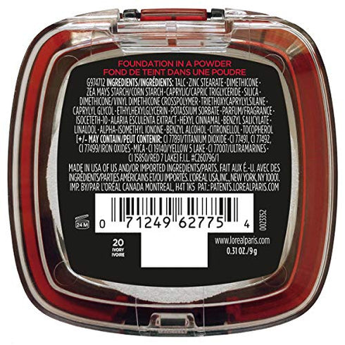 L'Oreal Paris Infallible Fresh Wear Foundation in a Powder, Up to 24H Wear, Ivory, 0.31 oz.