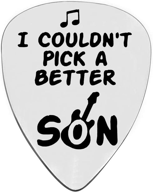 Son Gifts from Mom Dad I Couldn't Pick A Better Son Guitar Pick Musician Gift Ideas for Son Birthday Gifts from Mom Dad Graduation Gift for Son Christmas Gift for Musician Guitar Player Son