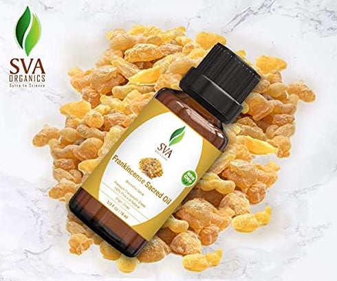 SVA Frankincense Sacra (Sacred) Oil 100% Pure & Natural, Authentic & Premium Therapeutic Grade Oil for Skin Care, Hair Care, Scalp Massage & Aromatherapy (10 ml)