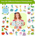 QearFun Erasable Doodle Book Set, 100+ Drawing Shapes Toddler Travel Essential Activity (Green Dinosaur)