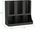 Mind Reader 6 Compartment Upright Breakroom Coffee Condiment and Cup Storage Organizer, Black, 13.5 x 4.30 x 12