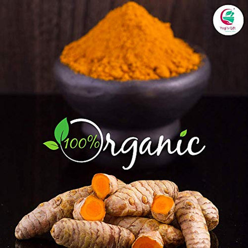 Yogi’s Gift | 100 % Pure Organic Wild Turmeric Powder For Face | 8 Oz (227 grams) | Kasturi Manjal | Curcuma Aromatica | Amba haldi | Promotes Glowing Skin
