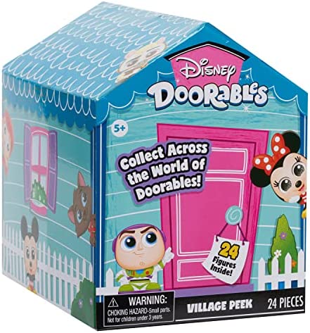 Disney Doorables Village Peek Pack, Series 5 and 6, Includes 24 Figures, Styles May Vary, Amazon Exclusive, by Just Play